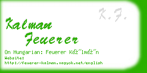 kalman feuerer business card